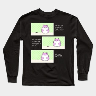 Where is the seed?! (Dark t-shirts version) - Hamster - Not Hamlet Design Long Sleeve T-Shirt